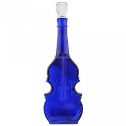 Графин-штоф стеклянный Скрипка 0,75л, 12,5х6,5х34см, синий (Россия) - Домашняя мода фото 4