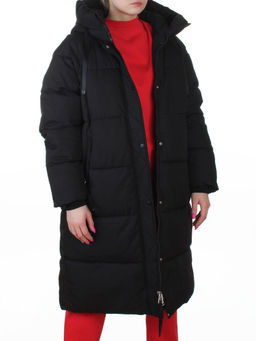 24-802 BLACK Пальто зимнее женское (200 гр. холлофайбер)
