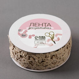 Лента фигурная Ветви, 30 мм, 9 0,5 м, цвет золотой - Арт узор фото 3