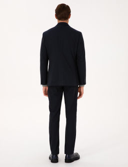 Lacivert Slim Fit Flanel Dokulu Kuma_ Pantolon - Pierre cardin фото 10