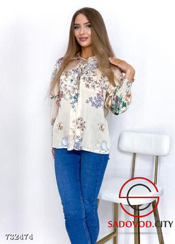 Блузка с цветочным принтом - Bruno фото 4