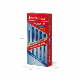 Цена за 12 шт. Ручка шариковая ErichKrause ULTRA-30 Stick&Grip Original 0.7, Super Glide Technology, цвет чернил синий (в коробке по 12 шт.)  фото 5