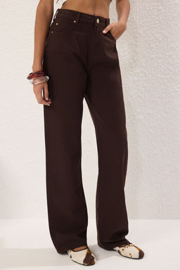 TRENDYOLMILLA Mavi Yuksek Bel Wide Leg Jeans TWOSS22JE0242  фото 31