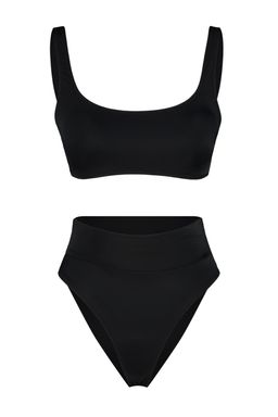 TRENDYOLMILLA Siyah Bralet Yuksek Bel High Leg Regular Core Bikini Tak?m? TBESS22BT0010  фото 29