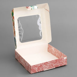 Цена за 5 шт. Коробка подарочная сборная с окном, упаковка, «С любовью», 13×13×3 см