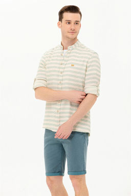 U. S. Polo Assn / Мужская зеленая рубашка с длинным рукавом - U.s. polo assn фото 13