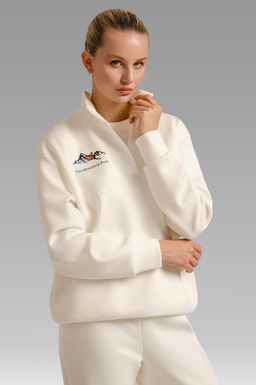 Арт. 2801Костюм с брюками женский 44-50 (4 шт) Цвет:молочный