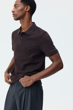 Polo en punto jacquard Slim Fit - H&m фото 7