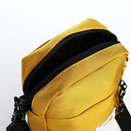 Сумка молодёжная на молнии, наружный карман, цвет жёлтый - Simaland фото 4