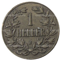 Монета 1 геллер 1911 года J Германская Восточная Африка