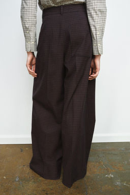 ZW COLLECTION CHECKED DARTED TROUSERS - Zara фото 3