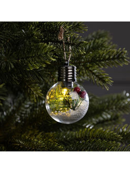 Ёлочный шар Снежная хвоя, d=6 см, 1 LED, от батареек LR44x3, свечение тёплое белое - Luazon lighting фото 8