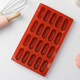 Форма для выпечки Доляна «Сладости.Эклер», силикон, 29×17×2 см (5.8×2.3×2 см), 20 ячеек, коричневая