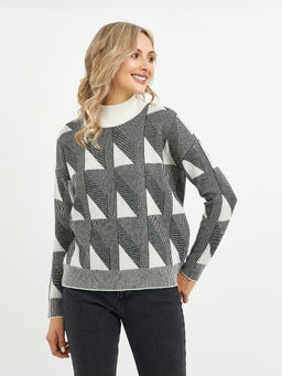 водолазка женская из шерсти с ромбами - Glenfield фото 5