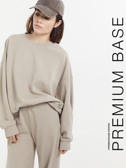 Свитшот женский в кофейно-коричневом цвете кофе с молоком 122949/1