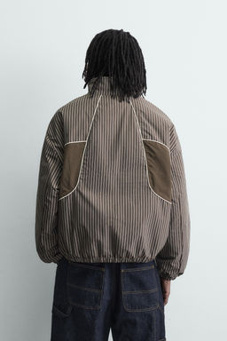 CAZADORA BOXY FIT RAYAS / Marr?n - Zara фото 3