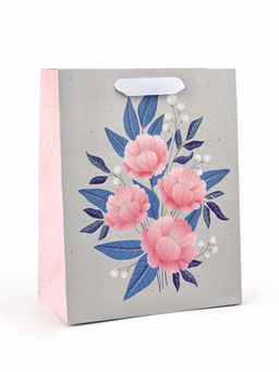 Цена за 2 шт. Пакет ламинированный Цветы, глиттер, 18?10?23 см