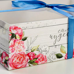 Цена за 5 шт. Коробка для капкейков, кондитерская упаковка, 6 ячеек Самой чудесной, 23?16?7.5 см