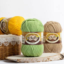 Пряжа ADELIA HAPPY 100% акрил 10 шт. х 50 г 128 м 7 м