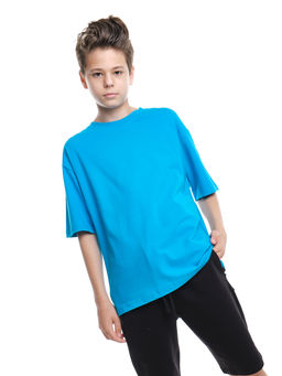 Футболка фисташковая детская хлопок подросткам 22-7627 - Mini maxi фото 20