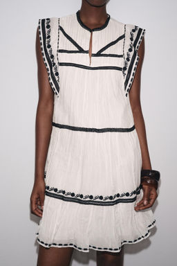 ZW COLLECTION EMBROIDERED SHORT DRESS - Zara фото 13