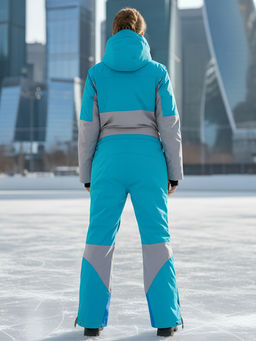 Горнолыжный комбинезон женский зимний синего цвета 2320S