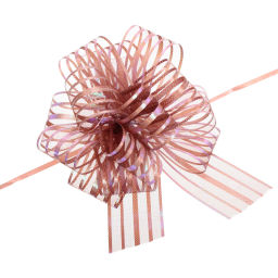 Цена за 10 шт. Бант для оформления подарка "Сияние" 5 см, d=15 см, Шоколад