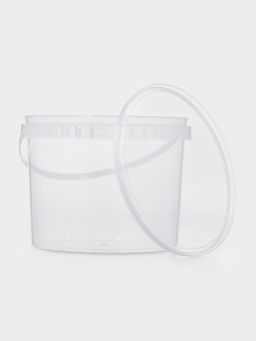 Цена за 60 шт. Ведро одноразовое с крышкой, 3 л, d=19 см, пластик пищевой, прозрачное - Simaland фото 4