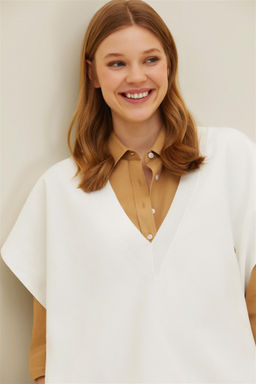 Женский свитер цвета экрю - U.s. polo assn фото 4