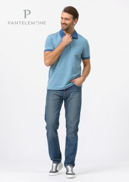 Футболка-поло из кулирки - Pantelemone фото 16