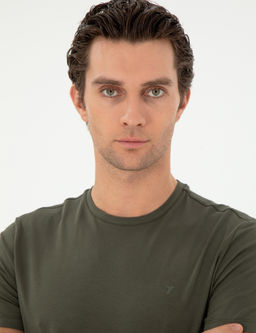 Khaki Slim Fit Basic T -For - Cacharel фото 2