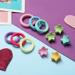 Цена за 6 шт. Набор для волос «Солнышко», 16 шт.: 6 резинок, 10 крабиков, звездочка
