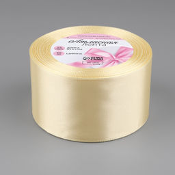 Лента атласная, 50 мм, 23±1 м, светло-бежевая №64