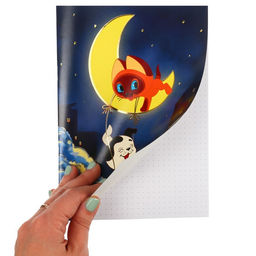 Ежедневник А5, 40 листов, с тиснением, на скрепке, Союзмультфильм, Котёнок по имени Гав