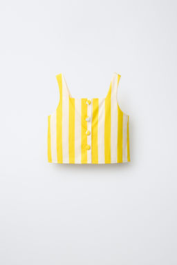 TOP RAYAS BOTONES / Estampado