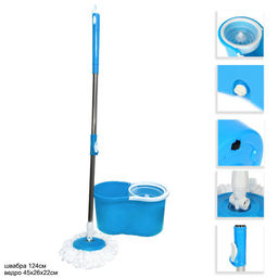 Ведро с отжимом и шваброй центрифуга пластик 45*22см./B2pl, арт.727270