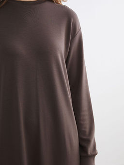 Bisiklet Yaka Sweat Elbise