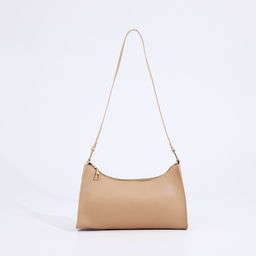 Сумка-багет на молнии, цвет бежевый - Nazamok фото 2