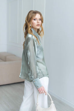 Блузка Стилва (оливковый) - Nadi bordo фото 6