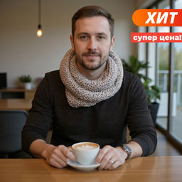 MMS5026 МУЖСКОЙ ШАРФ ТРИКОТАЖНЫЙ