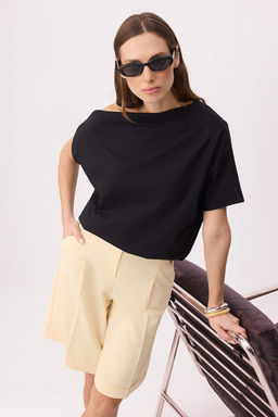 Ekru Regular/Normal Kal?p Kay?k Yaka K?sa Kollu 24/1 penye suprem Orme T-Shirt TWOSS26TS00184 - Trendyolmilla фото 5