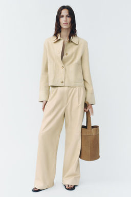 100% LEATHER BALLOON TROUSERS ZW COLLECTION - Zara фото 8