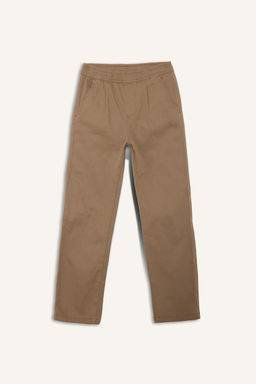 Regular F_t Pamuklu Erkek _ocuk D_z Pa_a Gabardin Pantolon - Defacto фото 4