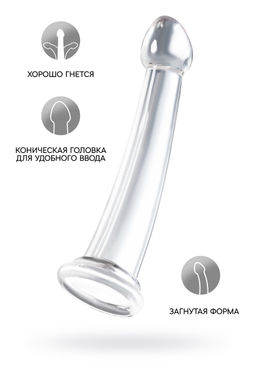 Нереалистичный фаллоимитатор TOYFA Basic Jelly Dildo XL, TPE, прозрачный, 22 см