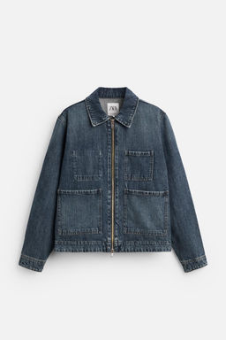 DENIM JACKET WITH ZIP - Zara фото 7