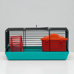 Клетка-мини для грызунов Пижон №1, укомплектованная, 27 х 15 х 13 см, бирюзовая  фото 3