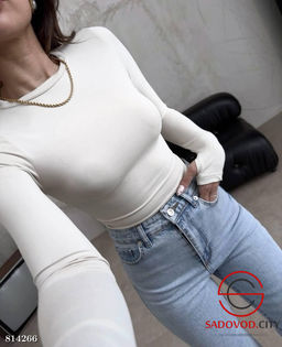 Лонгслив женский однотонный