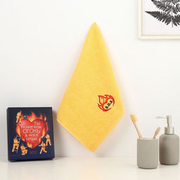 Полотенце махровое Огонь в сердце, 35?60 см, хлопок 100%, жёлтое