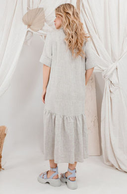 Платье AMORI 9647 светлый лен  фото 2