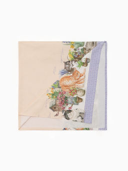 Скатерть Этель Уютные коты, 220?147 см, 100% хлопок, саржа 190 г/м?